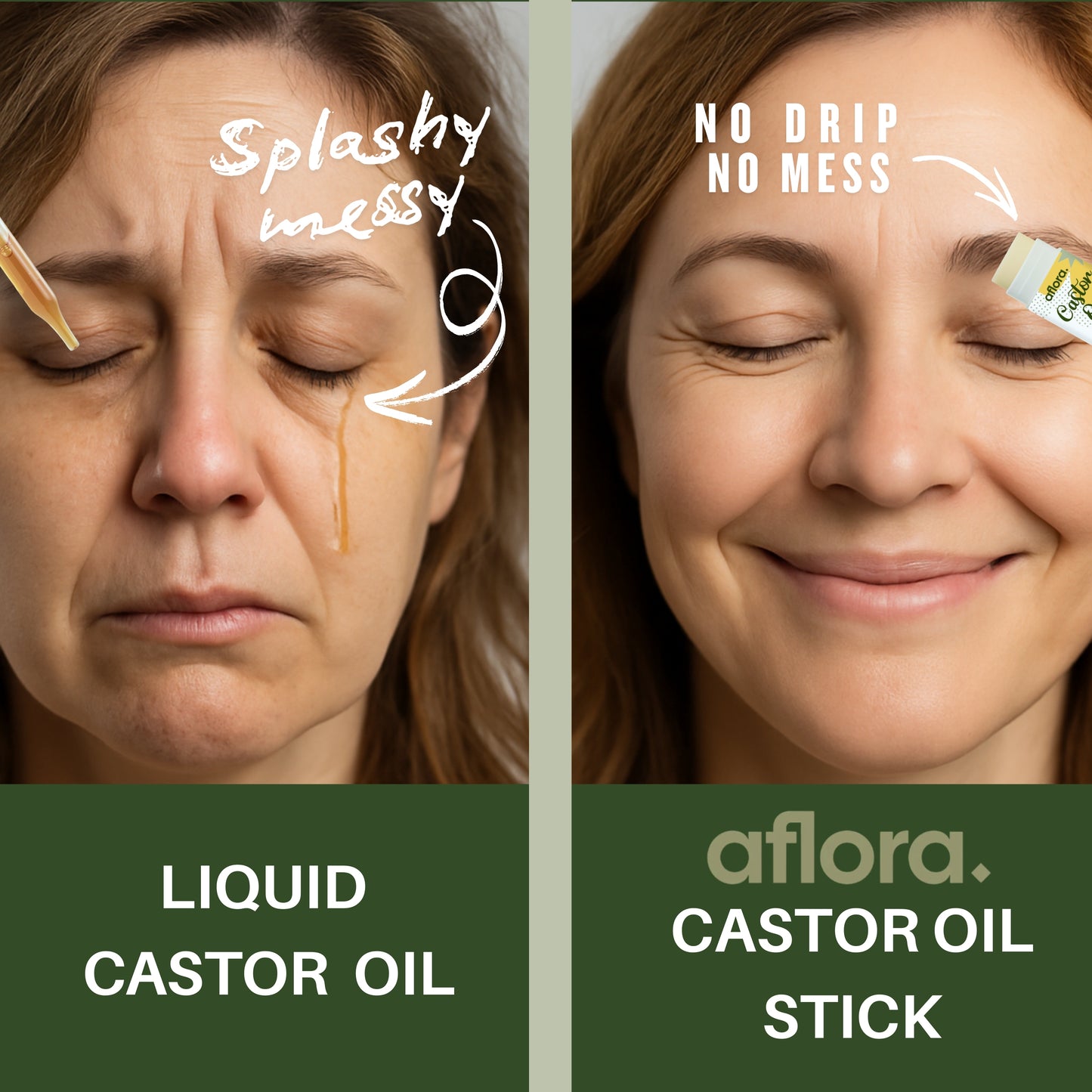 Aflora Castor Oil Botanical Stick for fuller, longer, and thicker lashes and brows.