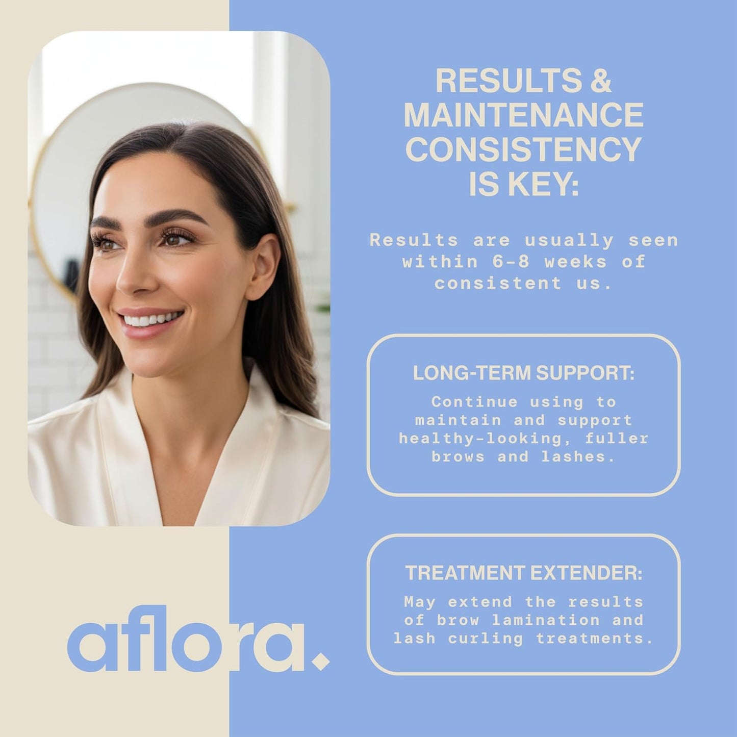Aflora Castor Oil Botanical Stick for fuller, longer, and thicker lashes and brows.