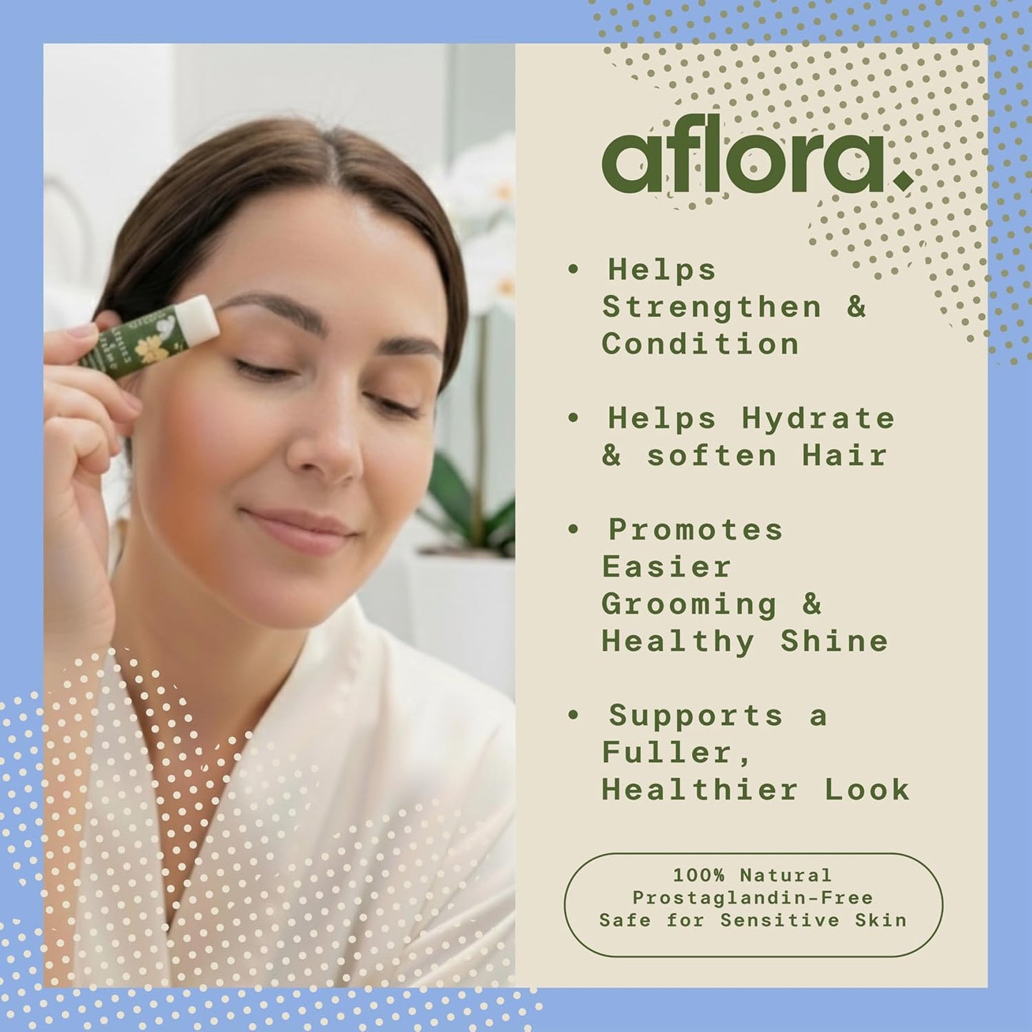 Aflora Castor Oil Botanical Stick for fuller, longer, and thicker lashes and brows.